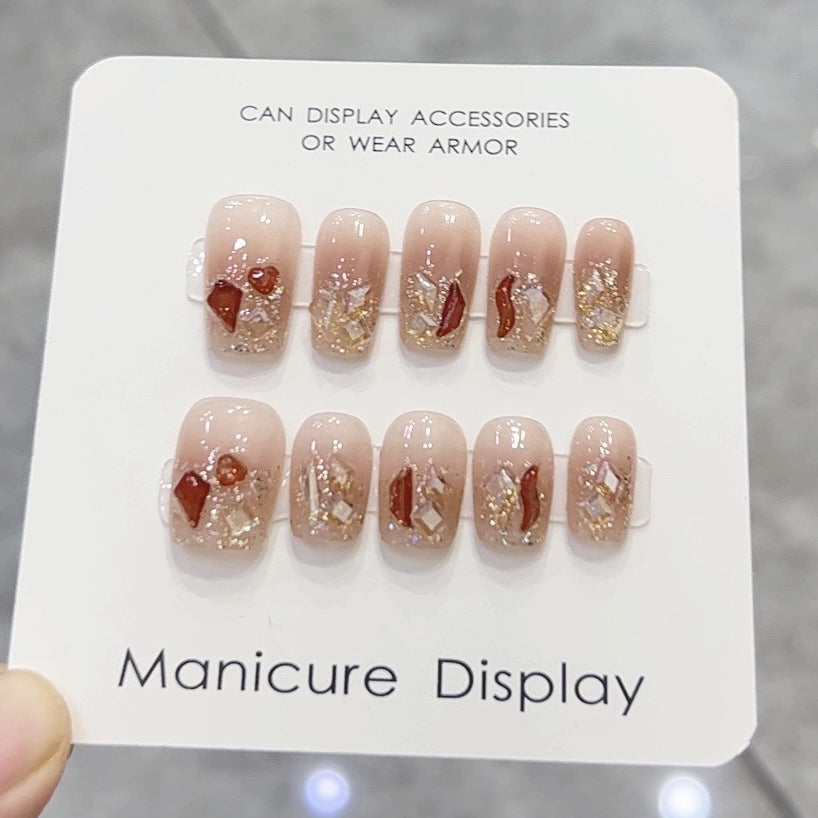 Luxurious Decorative Press-On Nail Set Stornfield