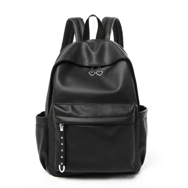 Contemporary Textured Leather School Backpack Stornfield