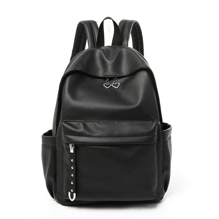 Contemporary Textured Leather School Backpack Stornfield