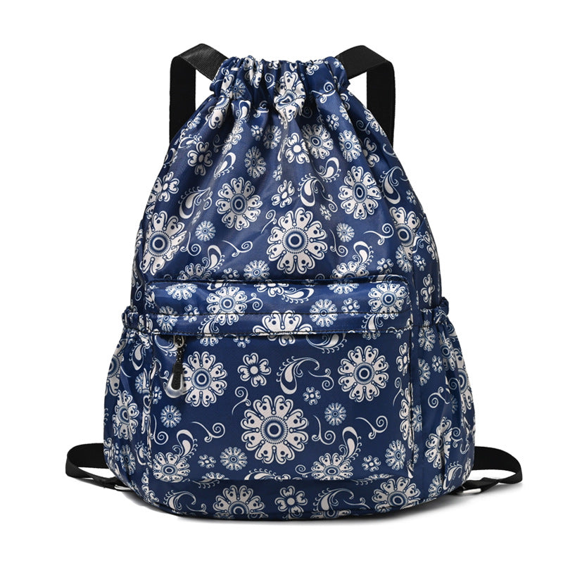 Drawstring Elephant Print Backpack Stornfield