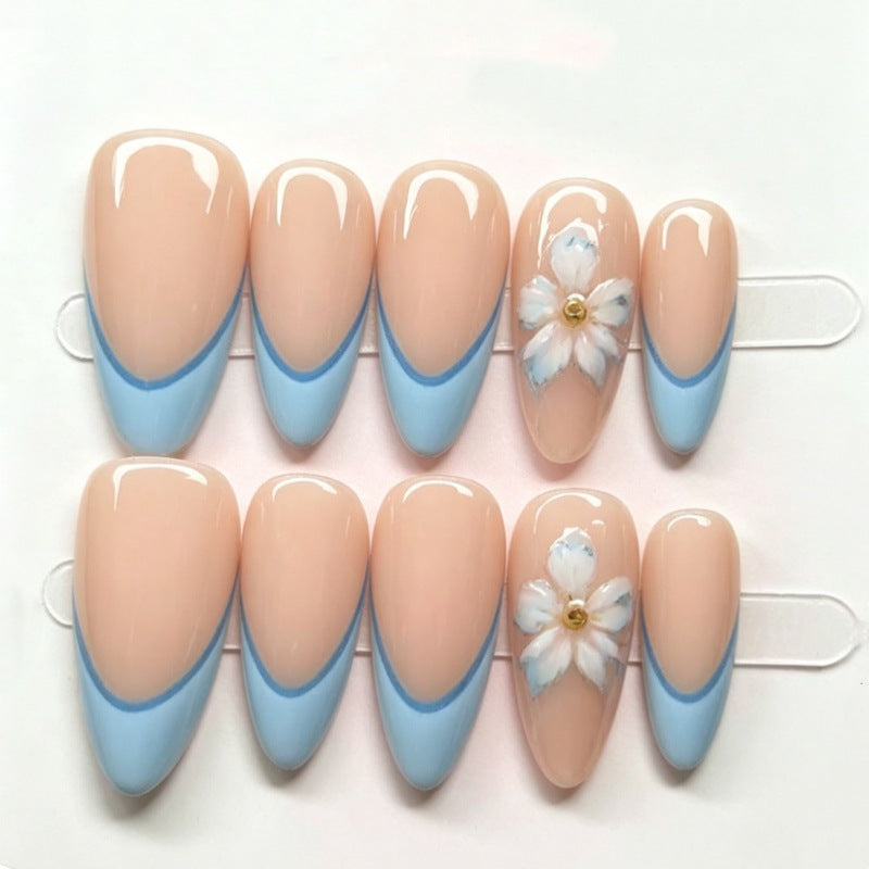 Nature-Themed Artistic Press-On Nail Set Stornfield