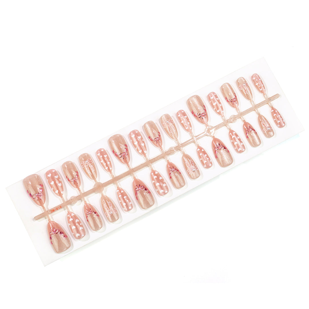 Heart and  Design Press-On Nails