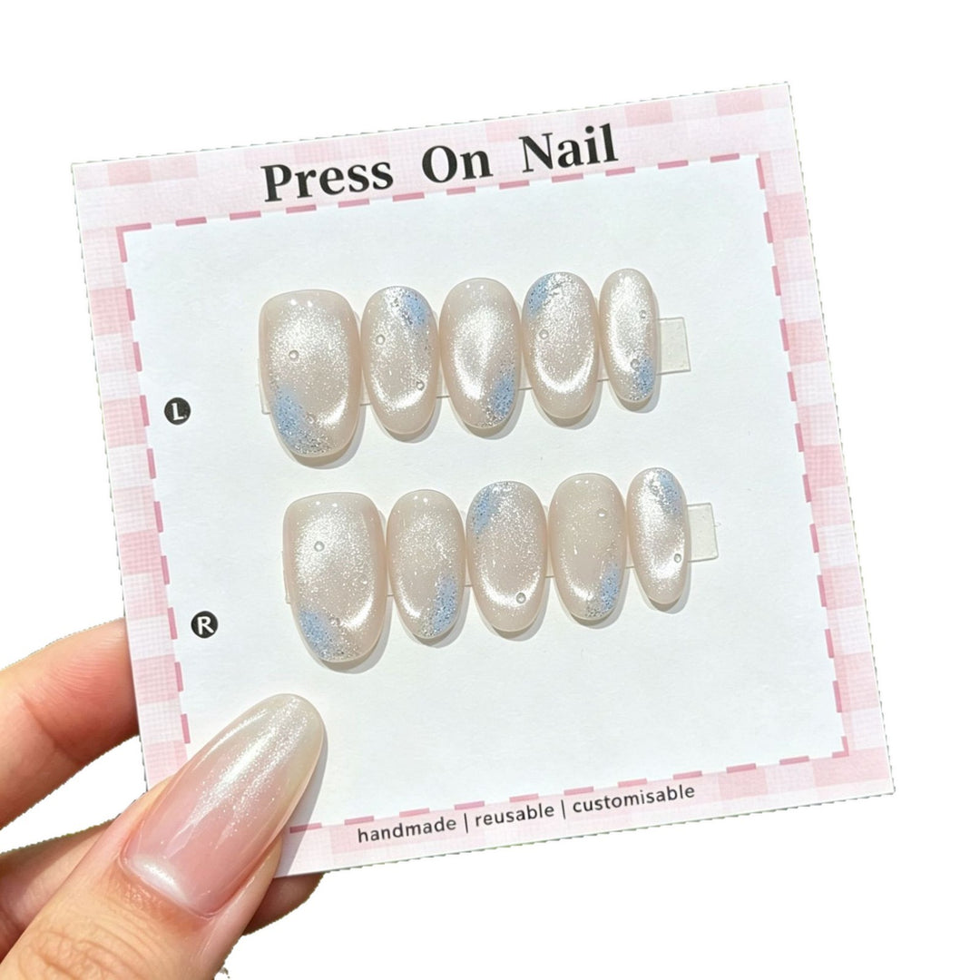 Customized Press-On Nail Set with Reusable and Elegant Design