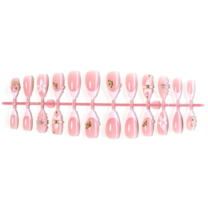Creative Nail Art Set with Floral and Elegant Accents Stornfield