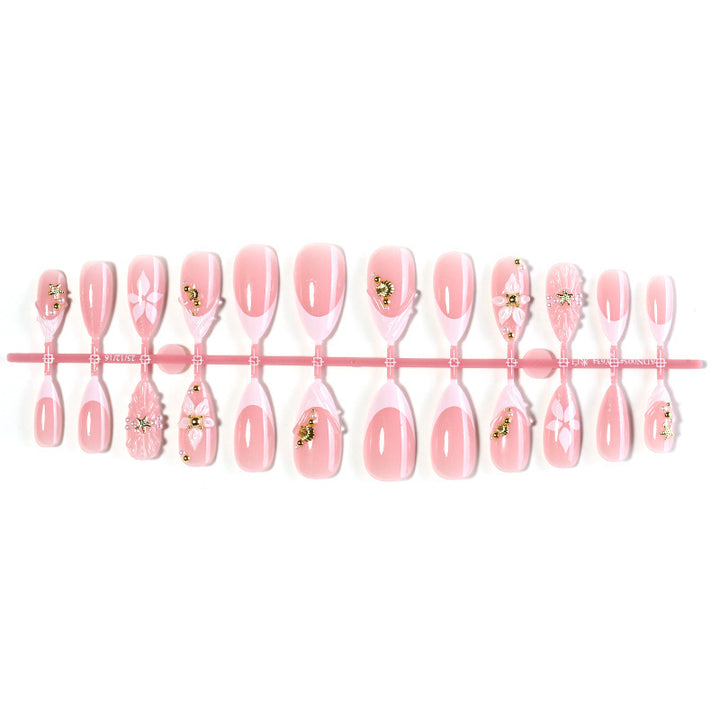 Creative Nail Art Set with Floral and Elegant Accents Stornfield