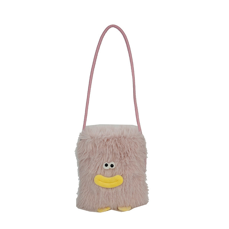 Plush shoulder bag with unique character design Stornfield
