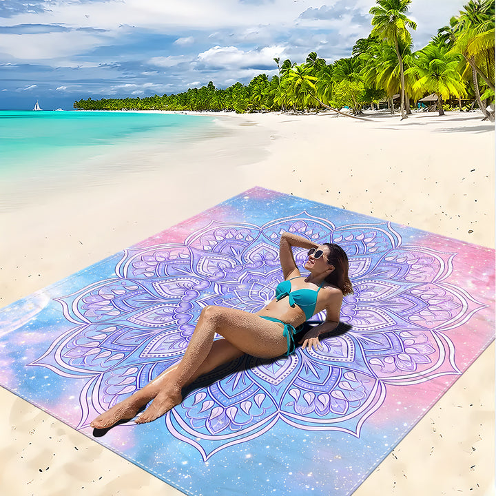 Mandala Design Beach Mat Stornfield