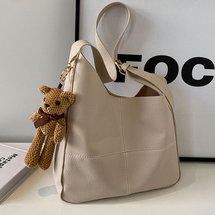 Leather Handbag with Teddy Charm