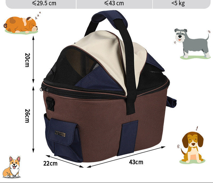 collapsible breathable soft pet carrier bag with mesh canopy and exterior pockets Stornfield