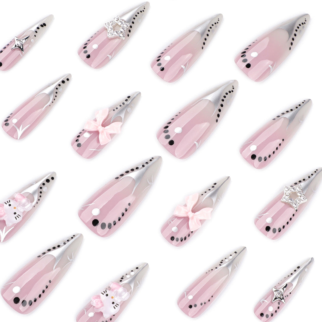 Artful Nail Extensions with Glamorous Decor Stornfield