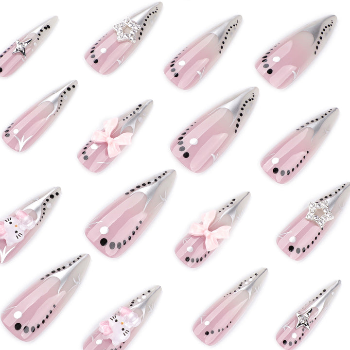 Artful Nail Extensions with Glamorous Decor Stornfield