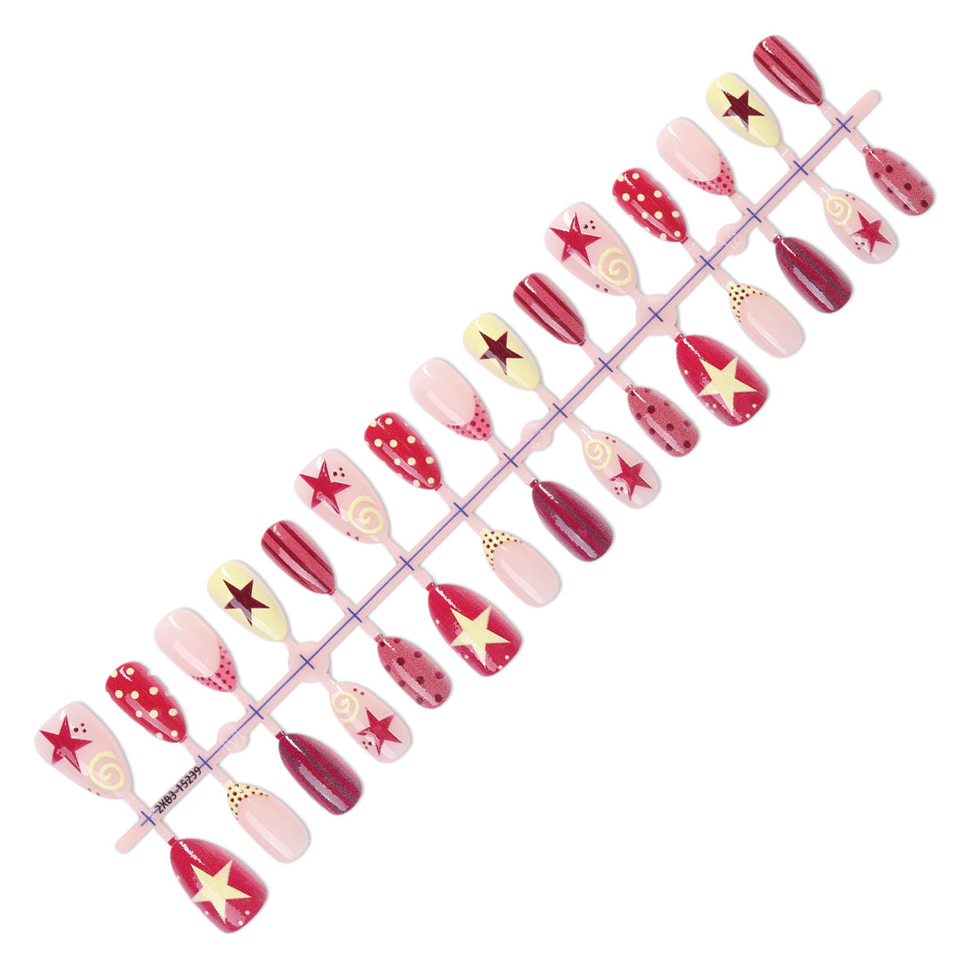 Nail art set with creative star and spiral motifs Stornfield