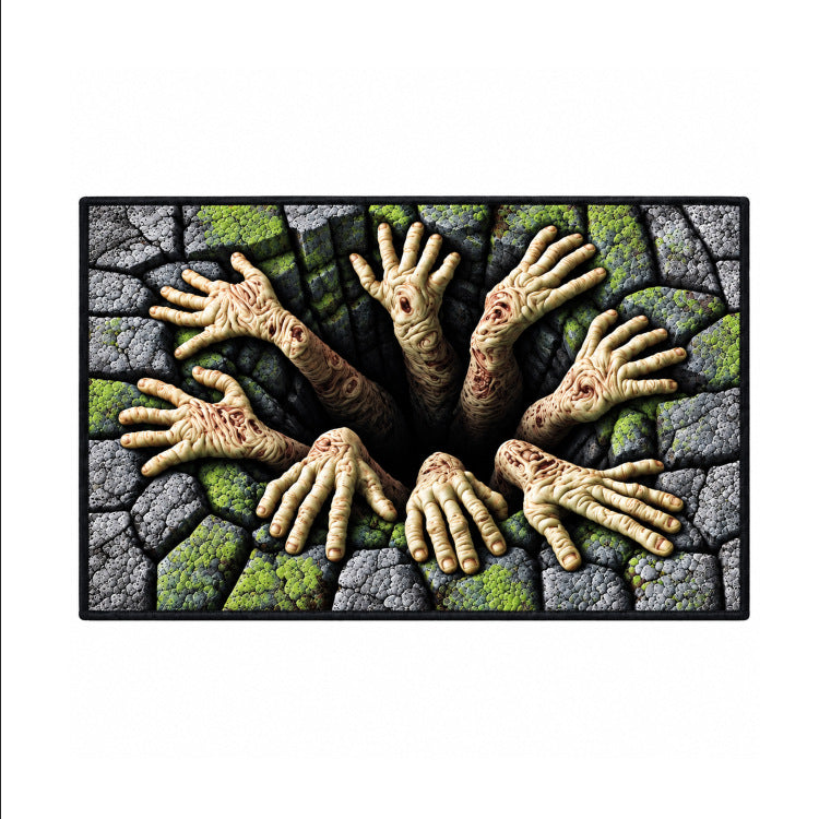 Spooky Skeleton-Themed Area Mat