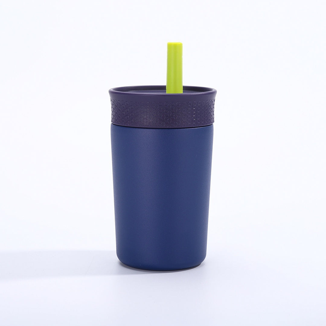 Women insulated coffee cup with integrated straw Stornfield