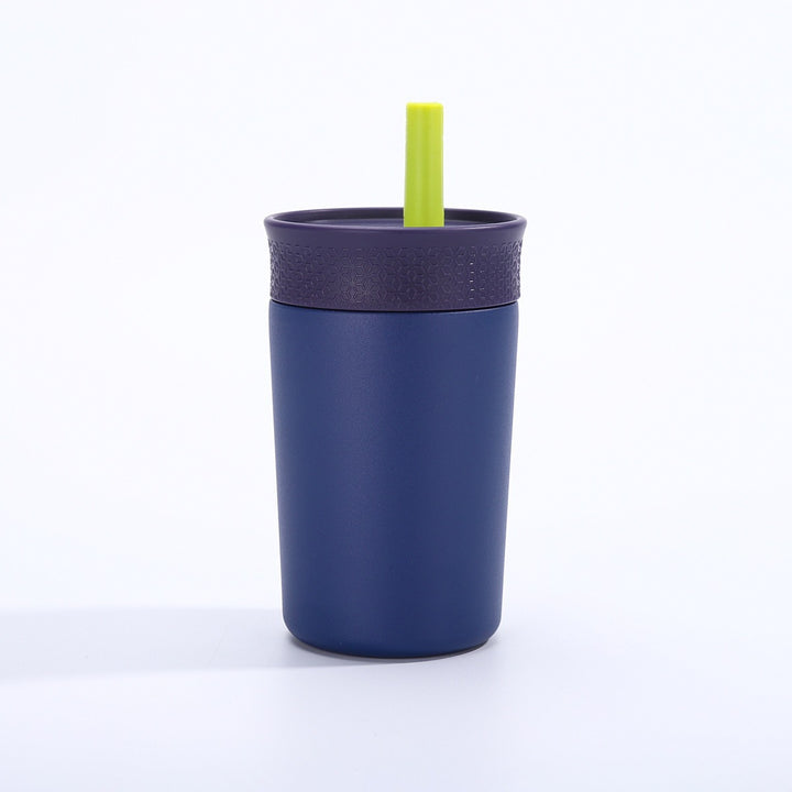 Women insulated coffee cup with integrated straw Stornfield