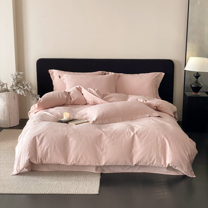 Textured Wavy-Quilted Cotton-Look Duvet Cover and Pillowcase Set