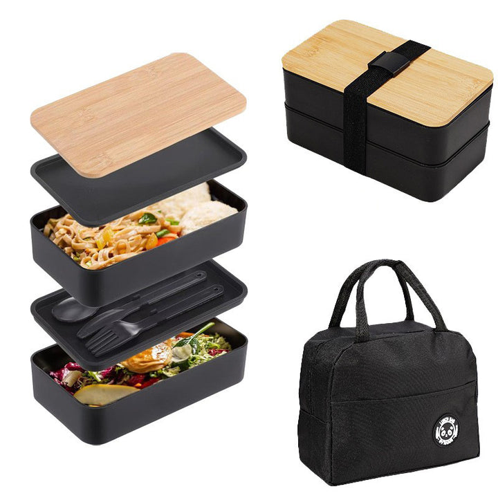 Multi-Layered Bamboo Lunch Container