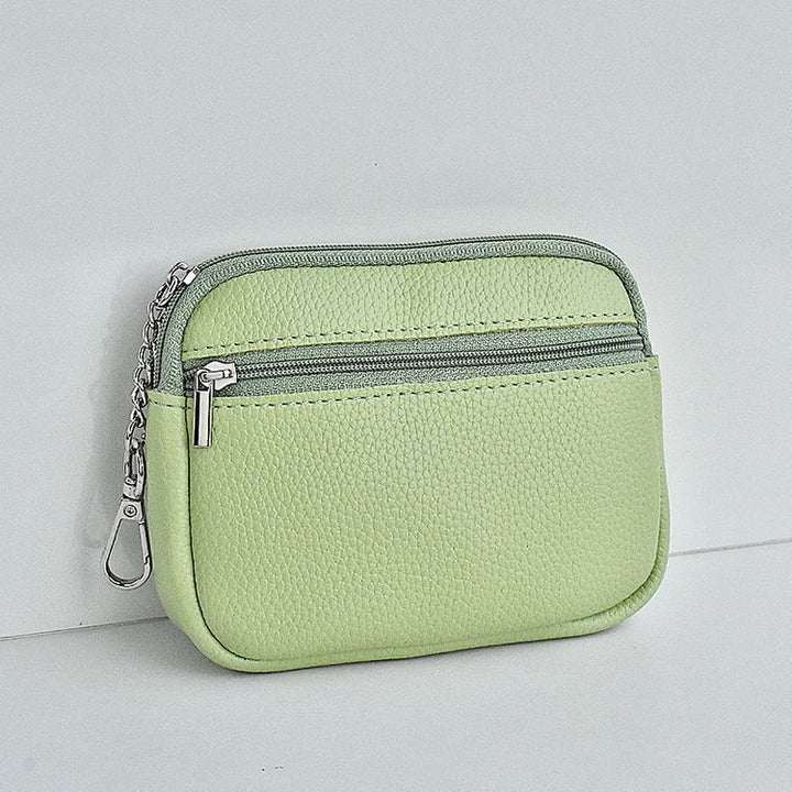 Compact Leather Zippered Card Wallet Stornfield