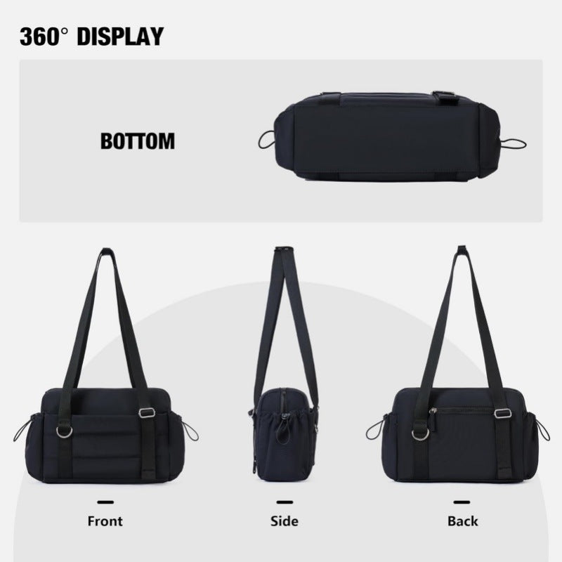 sporty shoulder bag with removable cosmetic bag Stornfield