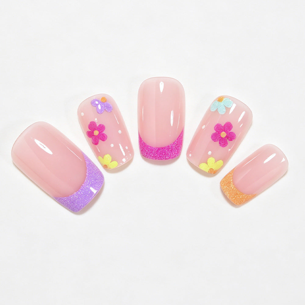 Floral Accent Press-On Nail Art Stornfield