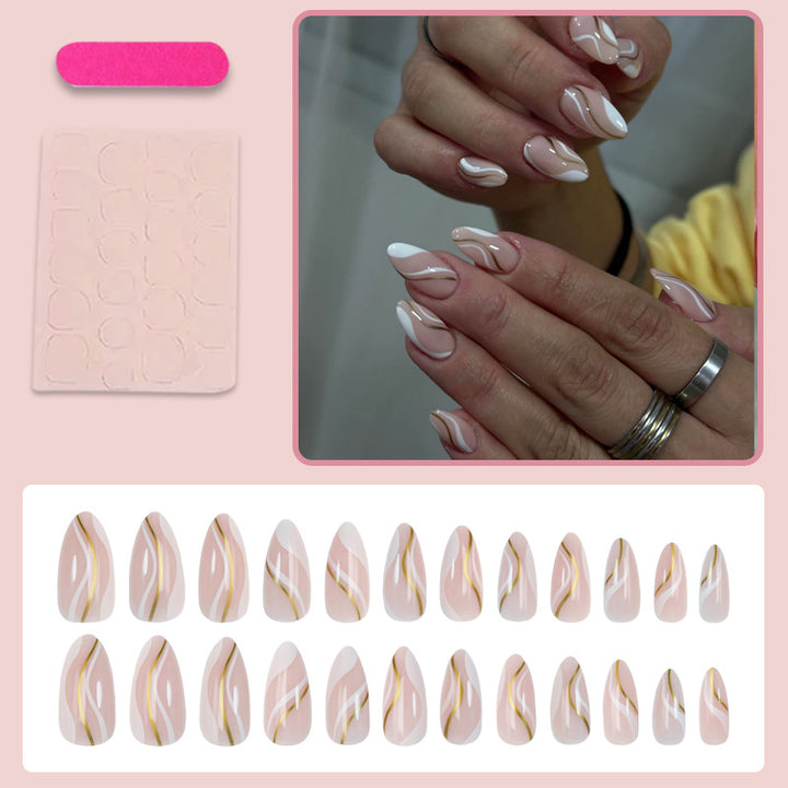 Artificial nail set with elegant curve design Stornfield
