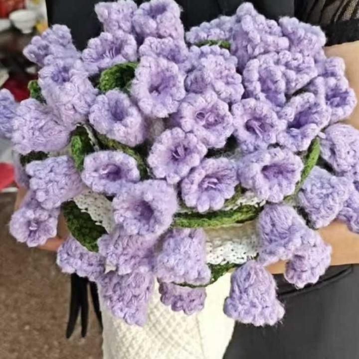 Floral Crochet Throw Blanket