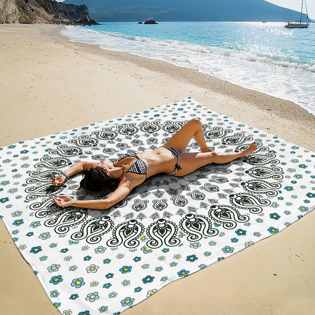 Mandala Design Beach Mat Stornfield