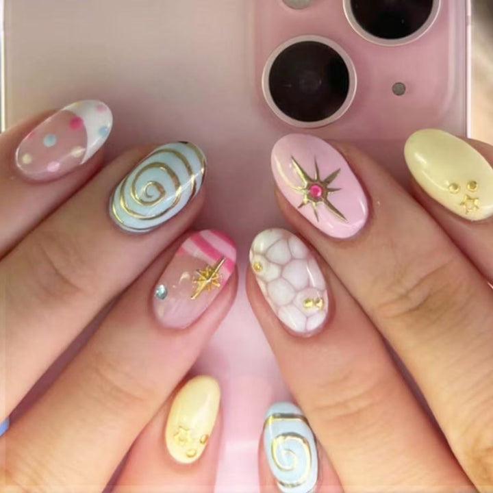 Trendy Decorative Press-On Nail Art Set Stornfield