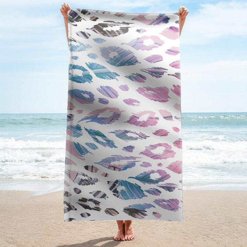 Beach towel with tropical flamingo pattern Stornfield