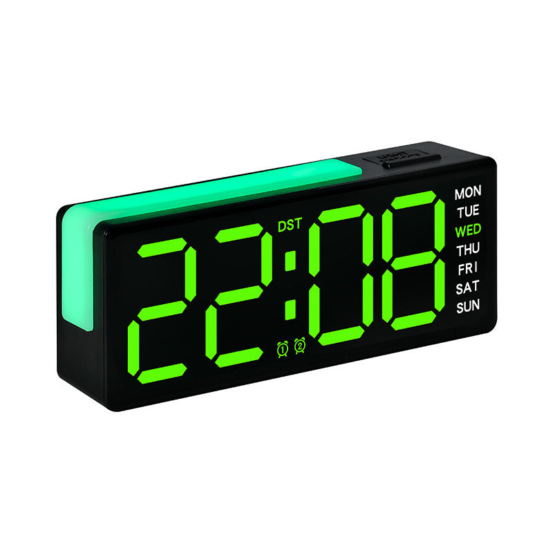 Digital LED Alarm Clock with Integrated Temperature and Day of Week Display Stornfield