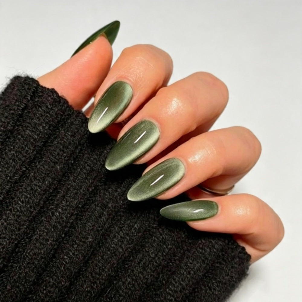 Stylish Glossy Almond-Shaped Press-On Nails Stornfield