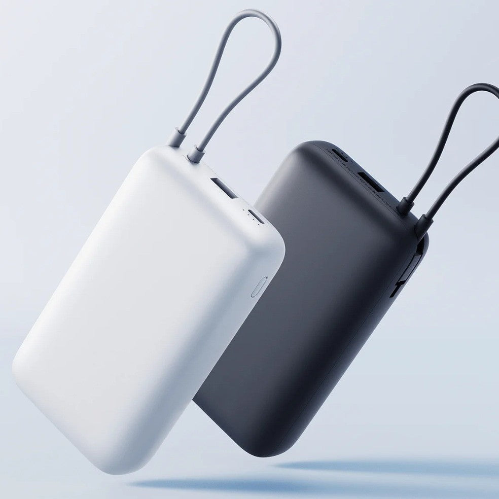 Compact portable High-capacity power bank with integrated charging cables and matte soft-touch finish Stornfield