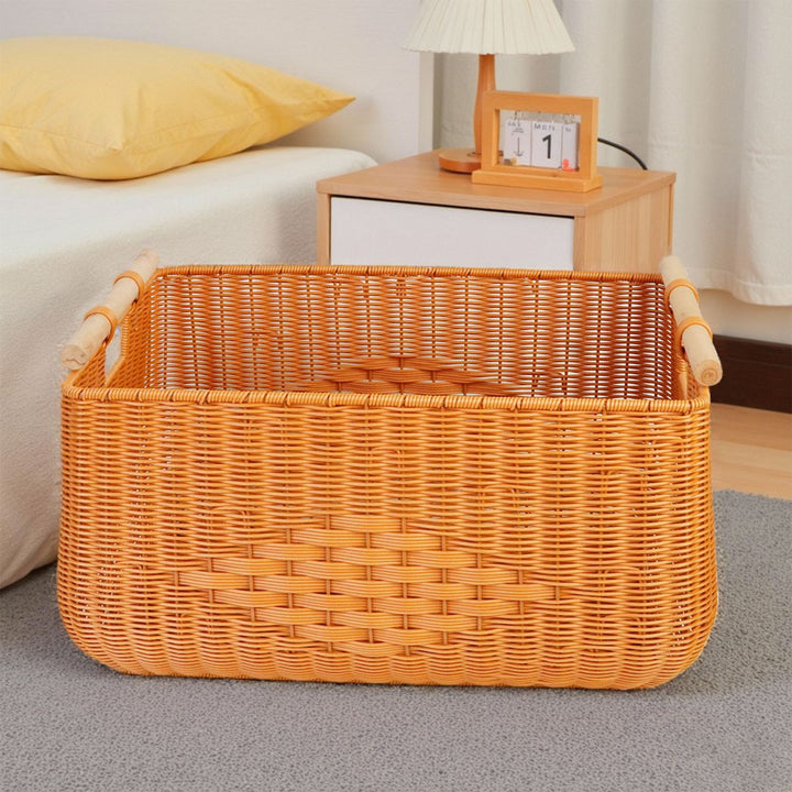 Versatile Rectangle Woven Storage Basket Stornfield