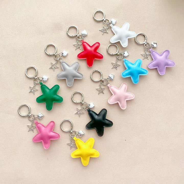 Starfish-Shaped Leather Keychain Stornfield