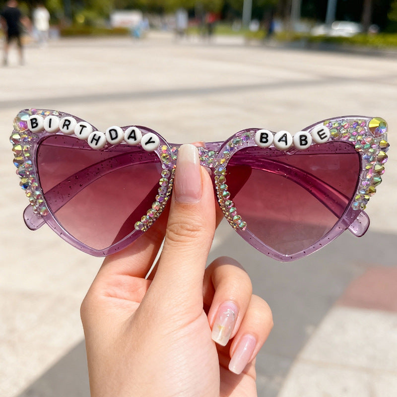 Birthday-Themed Heart-Shaped Sunglasses Stornfield