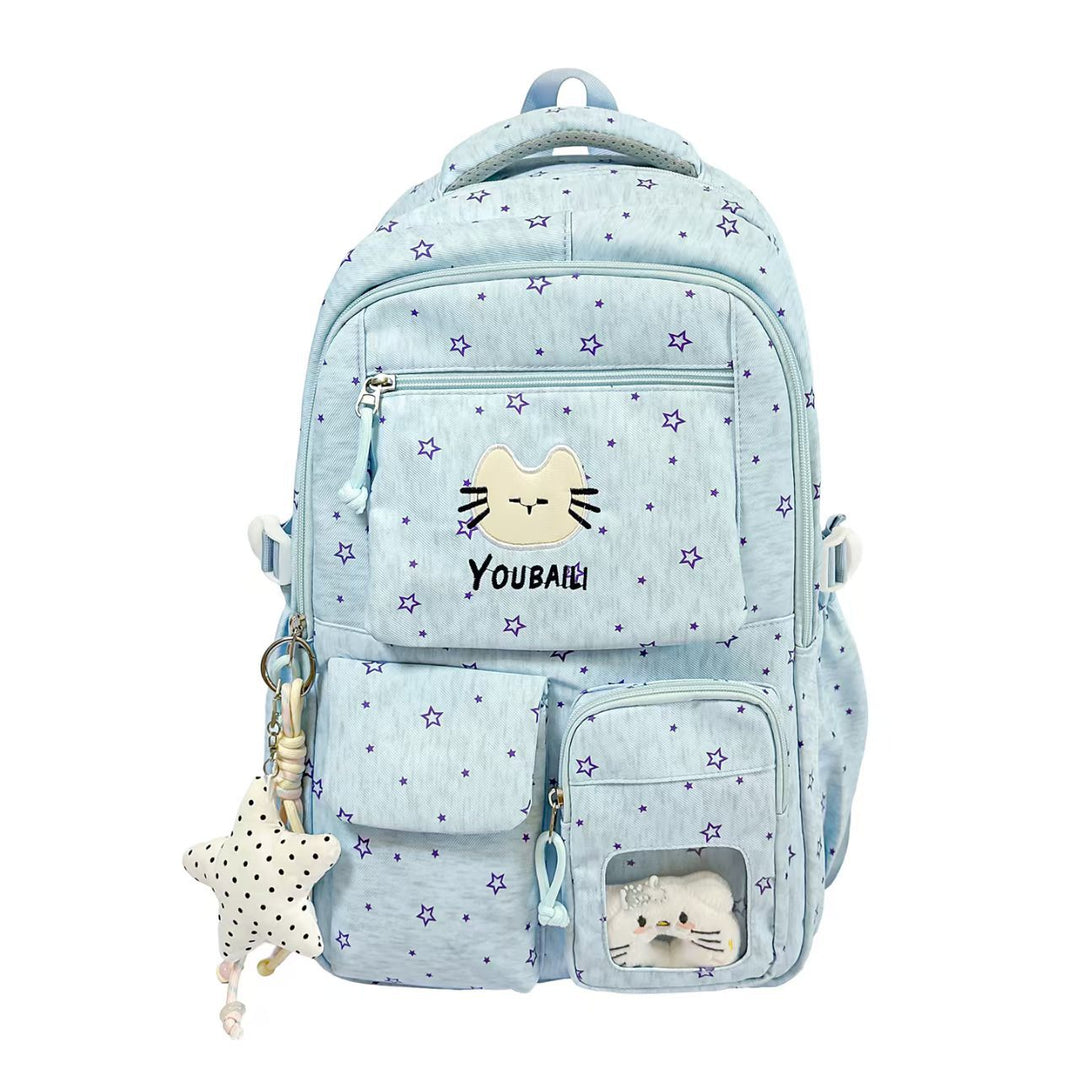 Cartoon-Themed Multi-Pocket Backpack Stornfield