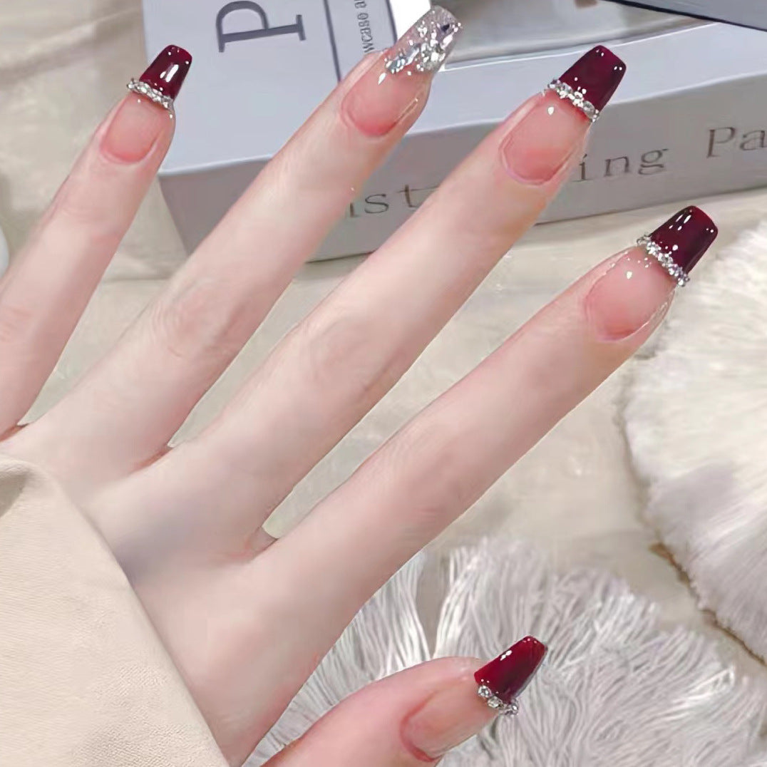 Rhinestone-Embellished Stiletto Press-On Nails Stornfield 1789085992