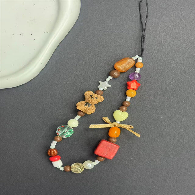 Playful Beaded Charm Phone Lanyard Stornfield 1790136000