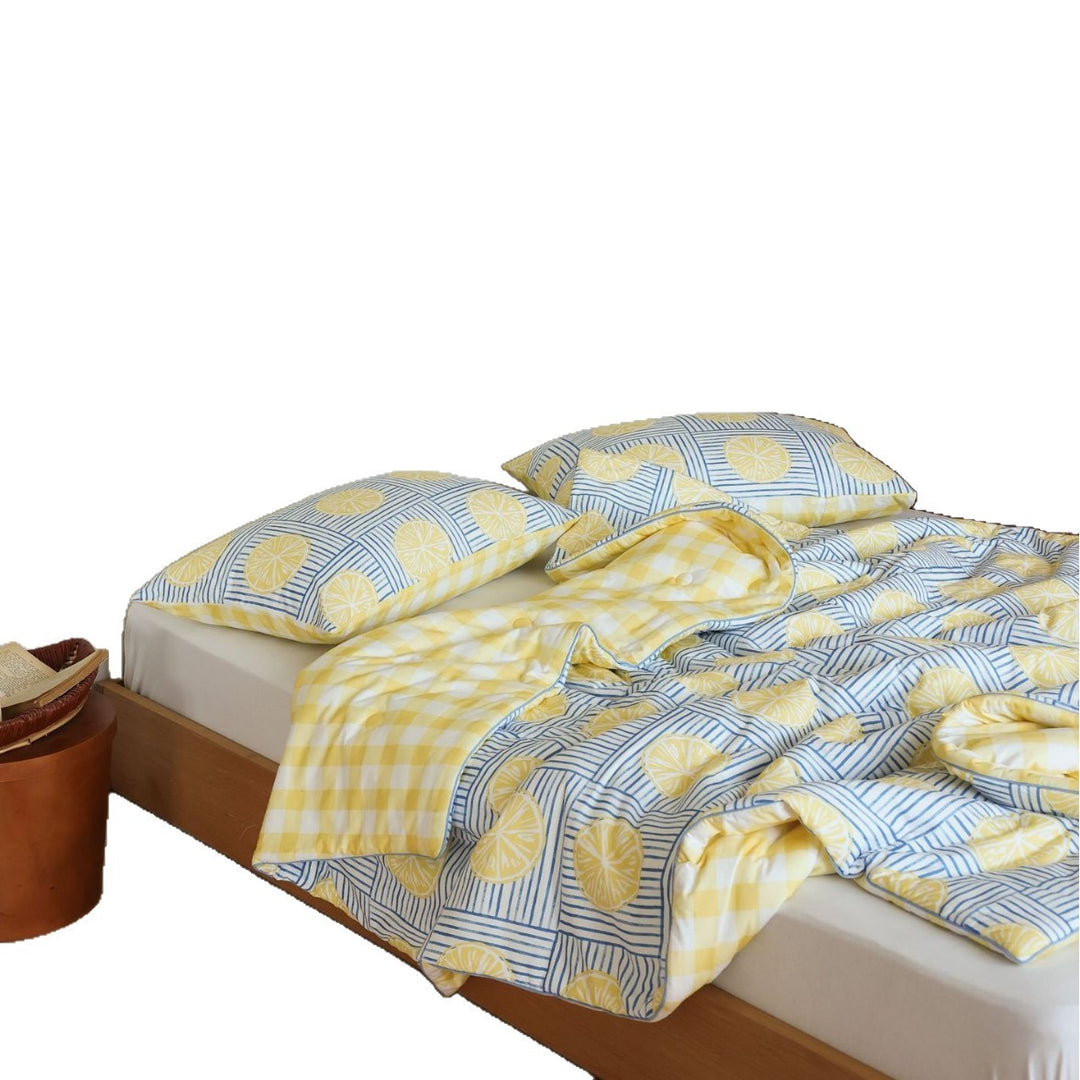Botanical Reversible Cotton Sateen Duvet Cover Set with Matching Pillowcases