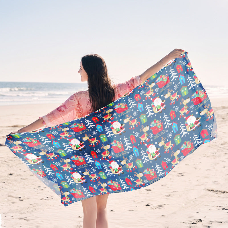 Light beach towel with creative jellyfish motif Stornfield