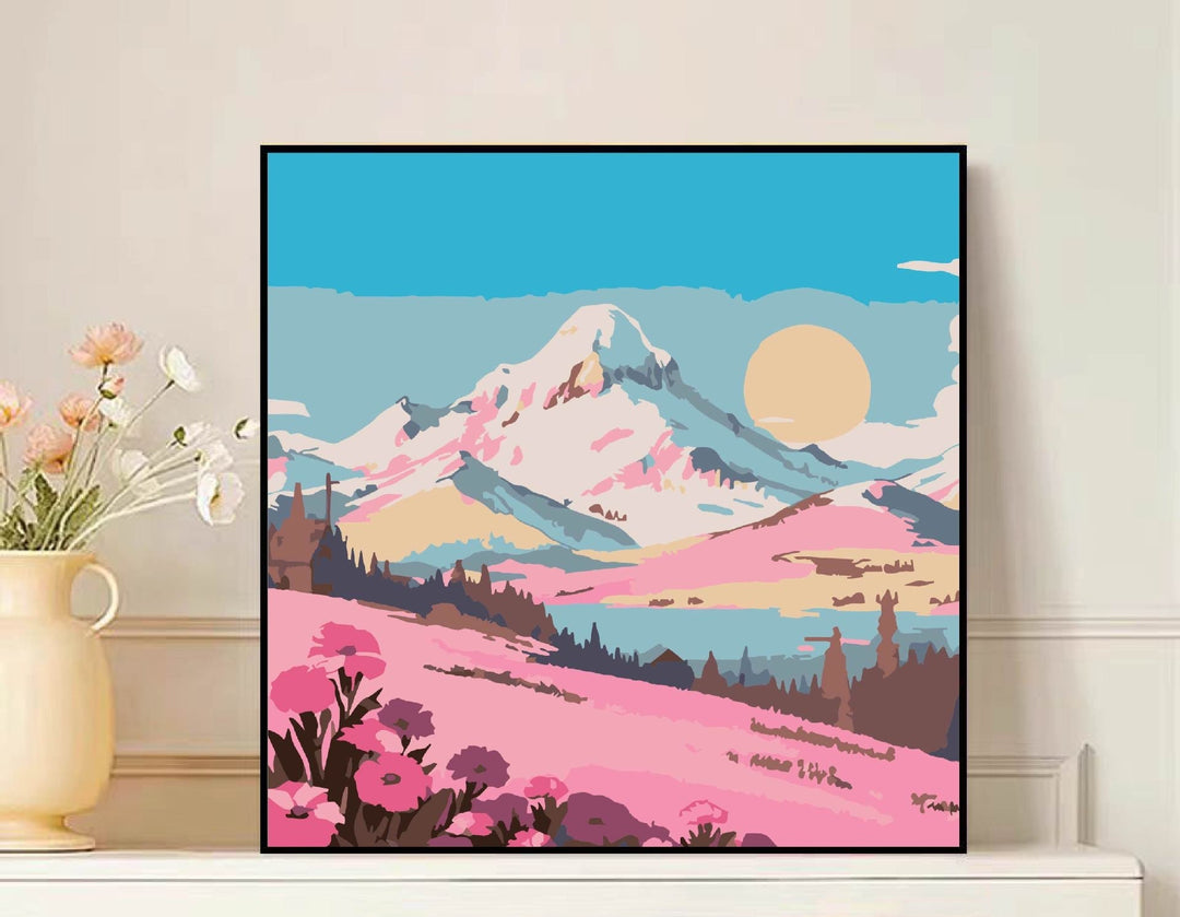 Scenic Mountain Landscape Canvas Art Stornfield