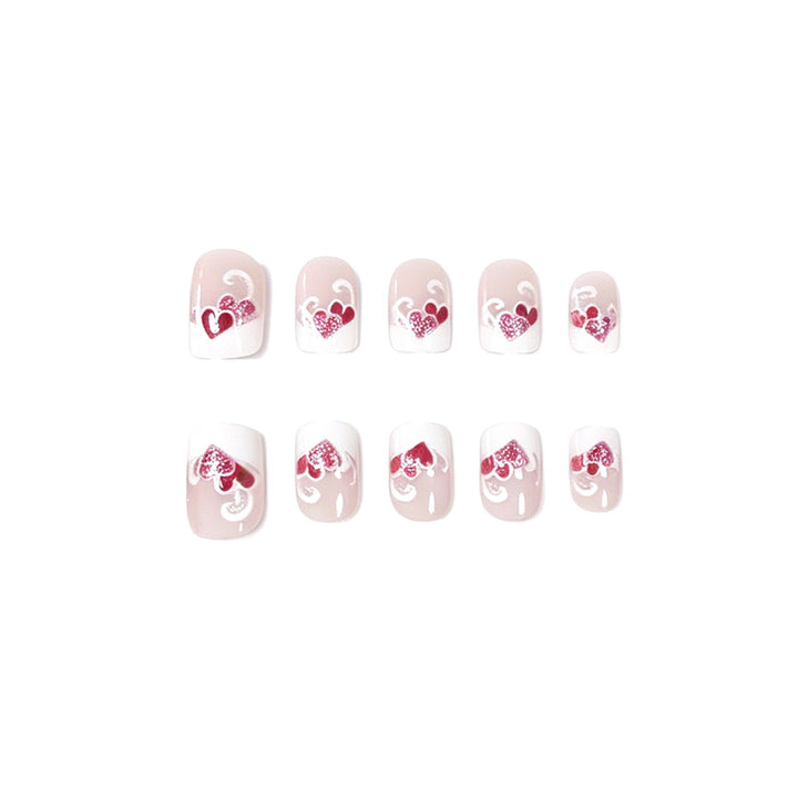 Heart-Embellished Nail Art Stornfield