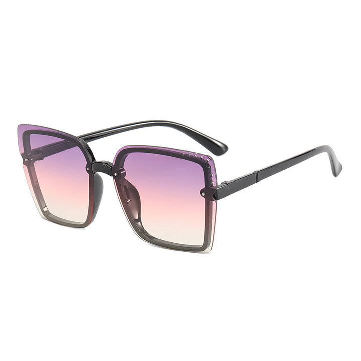 Ladies Square Sunglasses with Sparkling Frame Accents Stornfield