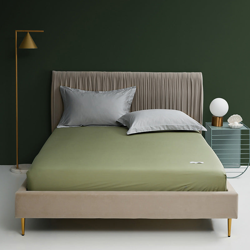 Deep-Pocket Fitted Mattress Sheet Cotton-Blend Stretch Skirt