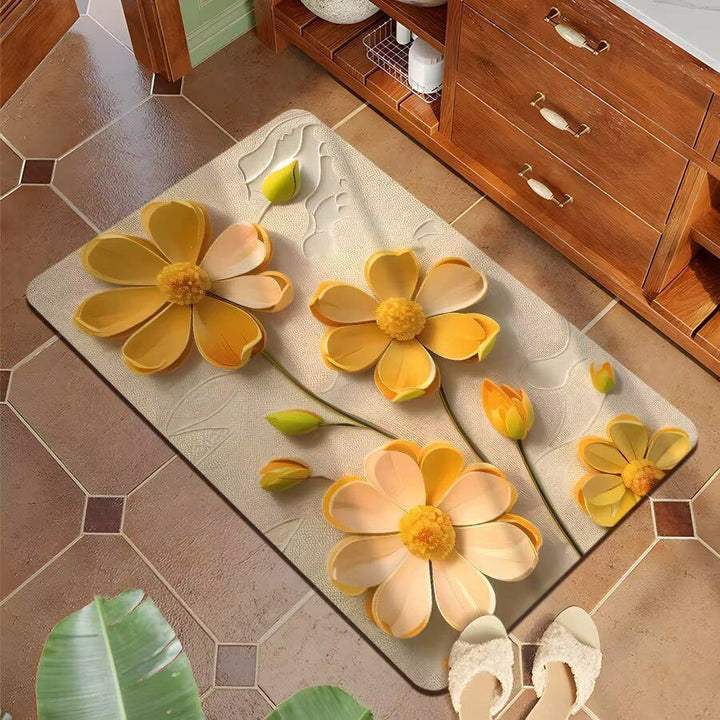 Decorative 3D Floral Bath Mat