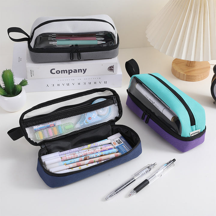 Premium Double-Zipper Pencil Case