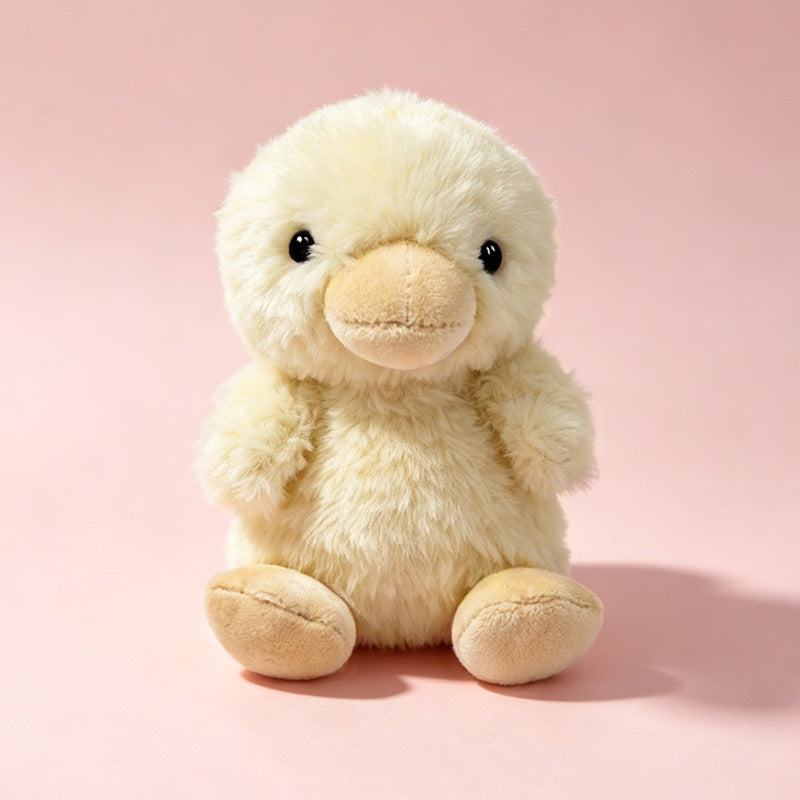 Plush Sitting Duck Soft Toy with Ultra-Soft Faux Fur and Bean-Fill Body Stornfield