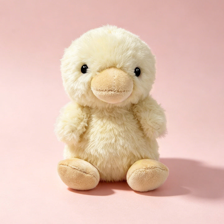 Plush Sitting Duck Soft Toy with Ultra-Soft Faux Fur and Bean-Fill Body Stornfield