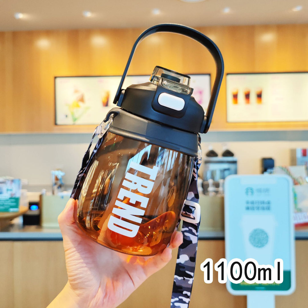 Women's multifunctional water bottle with safety closure and ergonomic carrying handle Stornfield