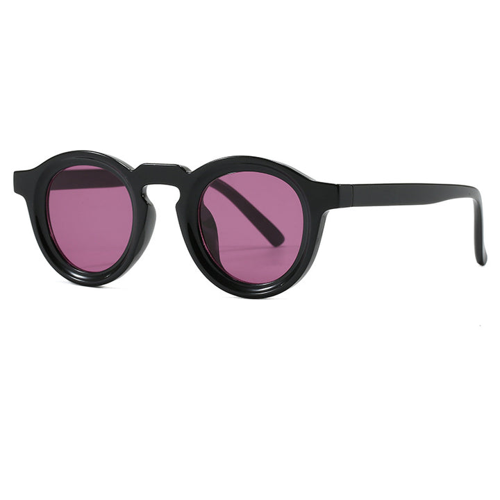 Women's fashionable round sunglasses with transparent frame and UV protection Stornfield